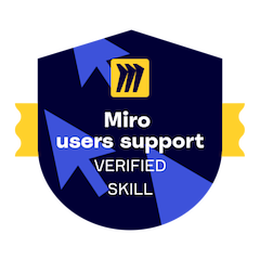 Miro Users Support Certification Badge